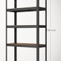 Songmics Standregal Cozory, 150 cm hoch, mit fünf braunen Regalböden und schwarzem Metallgestell.