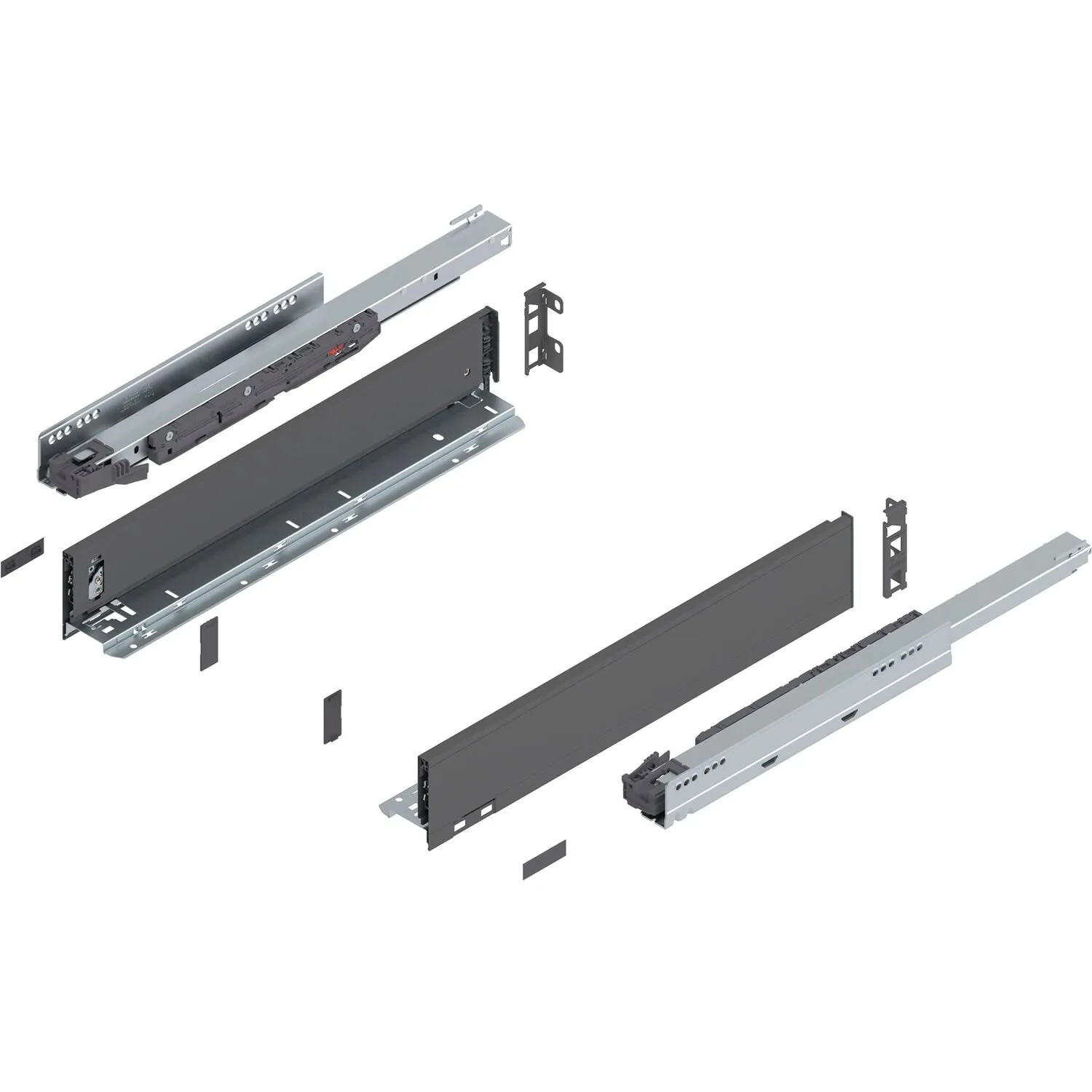Blum Legrabox Pure Set Höhe M Tip-On Vollauszug 500 mm 40 kg Oriongrau 1 Paar