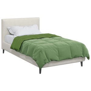 vidaXL Sommerdecke Gepolstert Grün 135 x 200 cm Mikrofaser 42025953