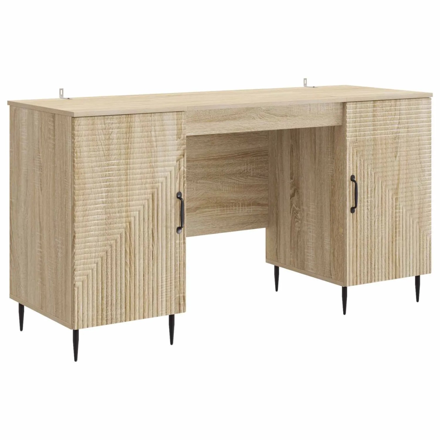 vidaXL Schreibtisch Sonoma-Eiche 142,5 x 50 x 75 cm Holzwerkstoff 3414605
