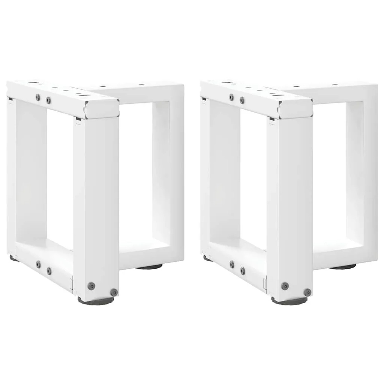 vidaXL Couchtischbeine T-Form 2 Stk Weiß 30x25x30-31 cm Stahl 4013001 günstig online kaufen