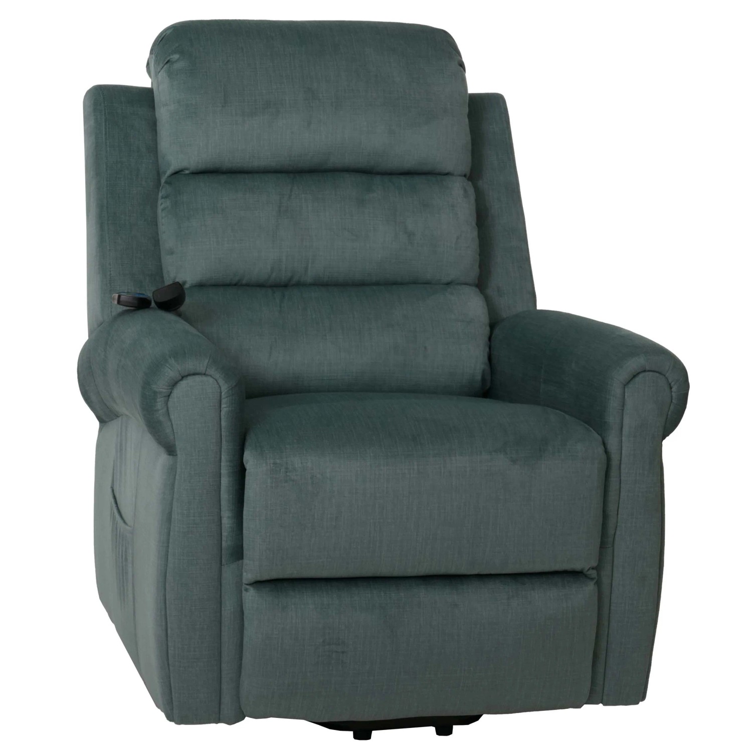 MCW Fernsehsessel K63 Aufstehhilfe Massage Heizfunktion Stoff 220g/m² Blau-Grün