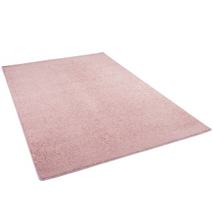 Rosa Snapstyle Hochflor Teppich Luna, 80x160cm. Weicher Velours Teppich für Wohnräume.