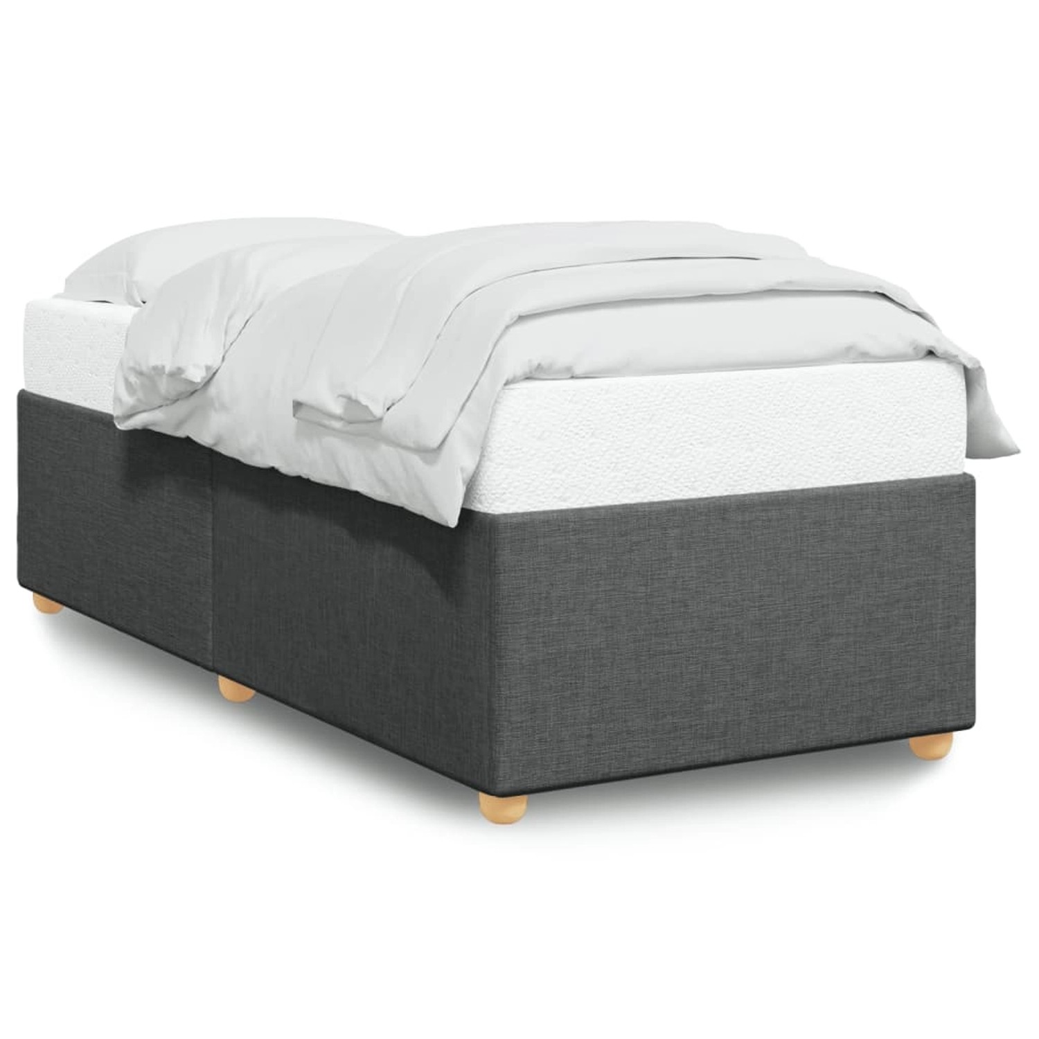 vidaXL Bett Bettgestell ohne Matratze Dunkelgrau 80x200 cm Stoff günstig online kaufen