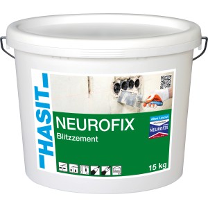 Eimer Hasit Neurofix Blitzzement 6 kg, schnell härtender Zement für Reparaturen und Montagen.