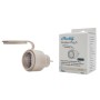Shelly Smart-Stecker Outdoor Plug S Gen3 Beige mit Verpackung. Smarter Außenstecker für Hausautomation.