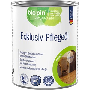 Biopin Pflegeöl Exklusiv 250ml für Holzoberflächen im Innenbereich. Schutz und Pflege für Möbel und Böden.