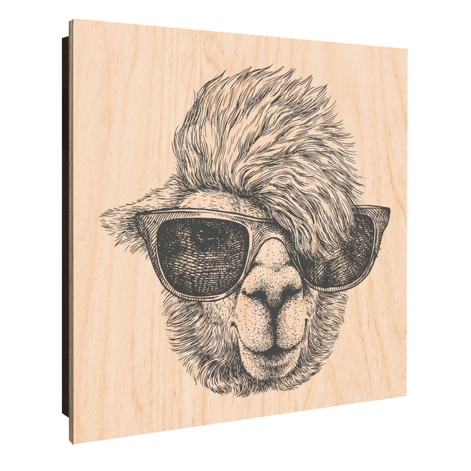Banjado Schlüsselkasten Holz 30x30cm Schwarz Scharnier Rechts 50 Haken Desi günstig online kaufen