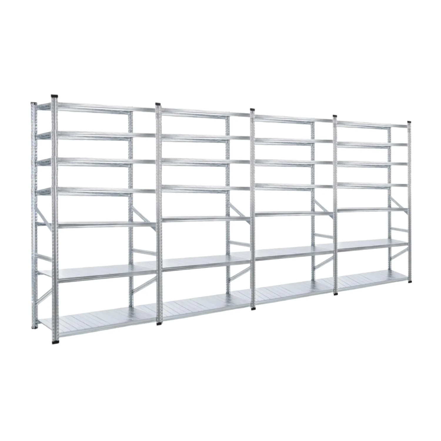PROREGAL Fachbodenregal Proximo  250 x 480 x 32 cm 7 Ebenen Beidseitig Verzinkt