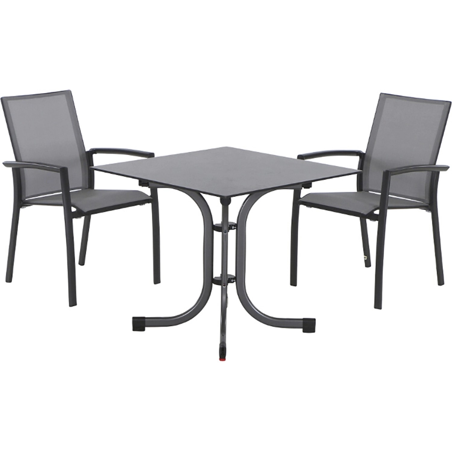 Siena Garden Dining-Set Velia 3-teilig 2 x Sessel 1 x Klapptisch