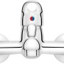 baliv Wannenarmatur WA-5010 Chrom, Einhebelmischer mit S-Anschlüssen und Rosetten.