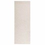 Cremefarbener Outdoor-Teppich (80x200 cm) in Jute-Optik mit rundem Muster.