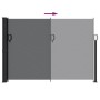 Ausziehbare, schwarze vidaXL Seitenmarkise 140x300 cm für Terrasse & Balkon.
