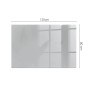 Rechteckige graue Tulup Glas-Bodenplatte 120x80 cm, hitzebeständiger Bodenschutz für Kaminöfen.