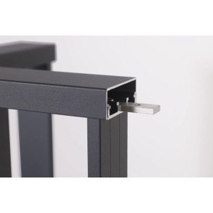 Eckset Linus Aluminium Anthrazit - Geländer 120 x 26 cm für seitliche Montage