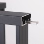 Eckset Linus, Aluminium, Anthrazit, Geländer-Eckverbindung für 90°-Ecken, seitliche Montage.