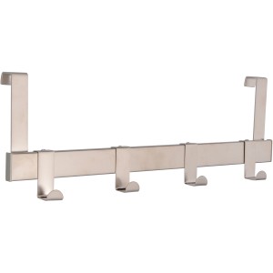 Siro Türgarderobe aus Metall in Nickel matt mit 4 Haken, Länge 404 mm.
