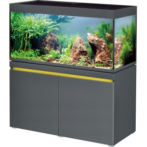 Eheim Aquarium-Kombination Incpiria 430 Graphit mit Unterschrank und LED-Beleuchtung, 430 Liter.