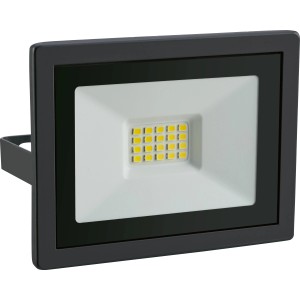 Schwarzer LED Außenstrahler FL 7W aus Aluminium für Garten & Terrasse.