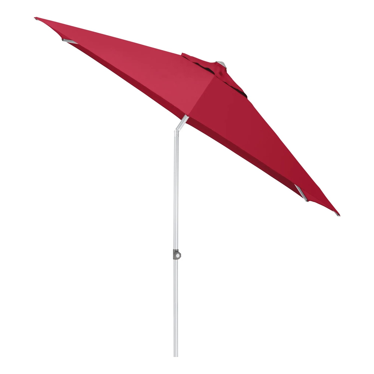 Kettler Marktschirm Ø 270 cm Silber-Rot mit Knickfunktion