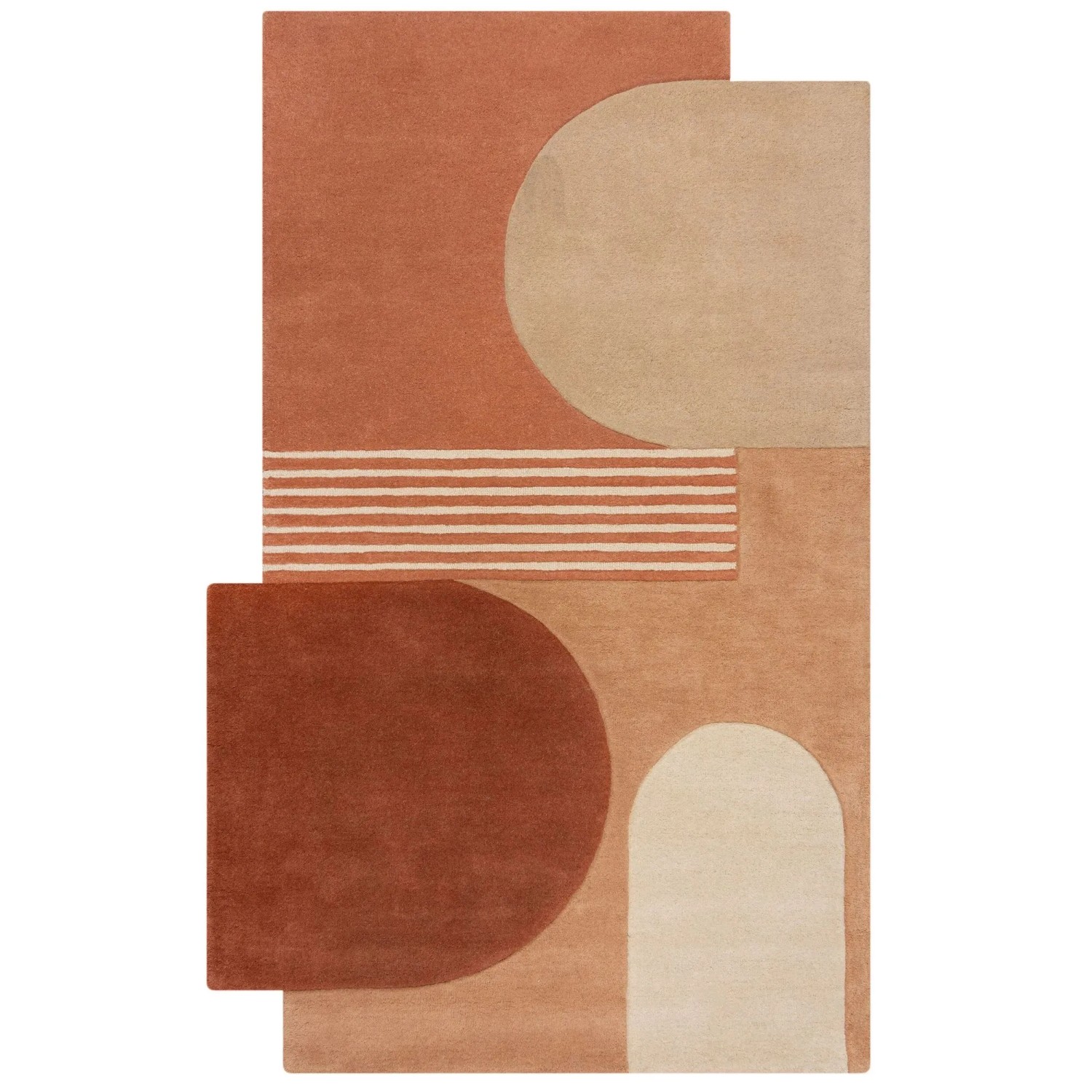 Flair Rugs Wollteppich Lozenge 200 cm x 290 cm Terracotta