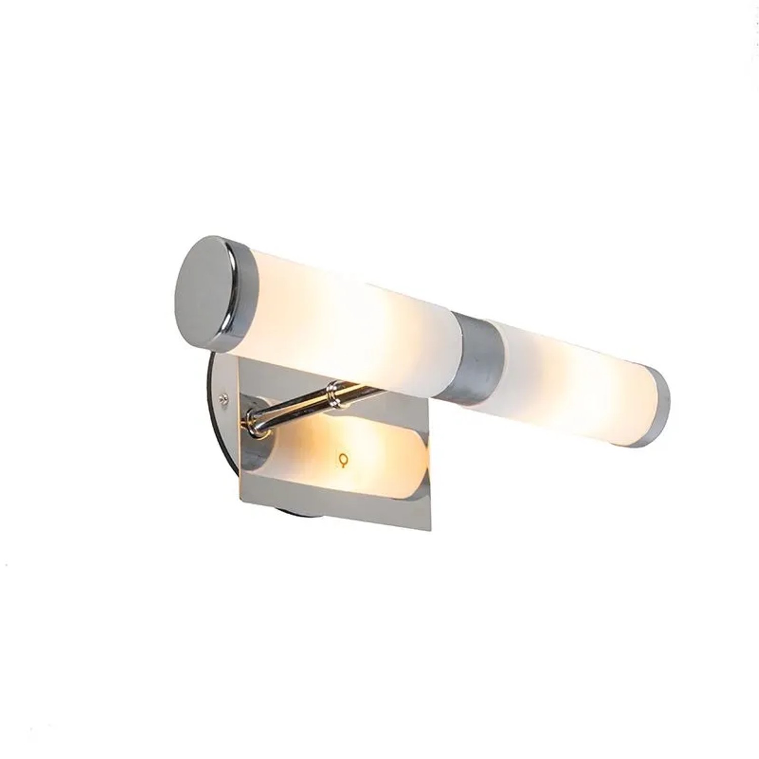 QAZQA Moderne Chrom Wandleuchte 2 Flammig IP44 Bath