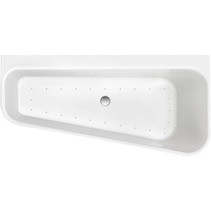 Ottofond Whirlpool Pino Mod. B, 155x75 cm, weiße Badewanne mit Airdüsen, Draufsicht.