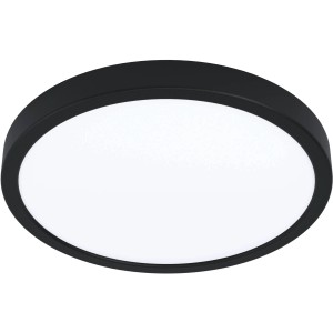 Eglo LED-Aufbauleuchte Fueva-Z, rund, schwarz-weiß, 19,5W. Smarte Deckenleuchte für Innenräume.
