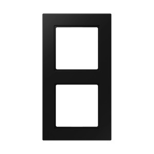 Jung Rahmen 2-fach, graphitschwarz matt für senkrechte/waagerechte Montage.