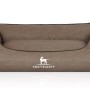 Knuffelwuff Hundebett Scottsdale Stone, Kunstleder, Größe M-L, gemütliches Hundekörbchen.