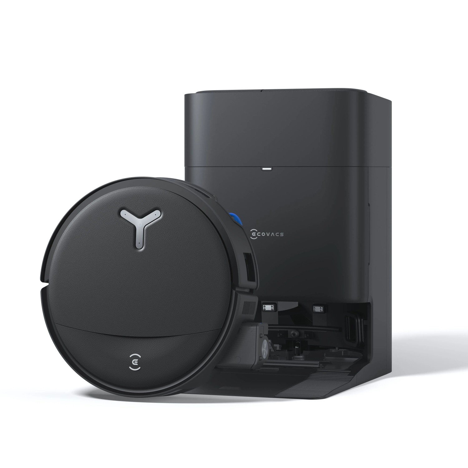 Saugroboter DEEBOT T80S Omni Schwarz mit 360-Grad-Rolltrocknungsmechanismus
