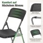 Sekey Gartenstuhl 6er Set, klappbar, Rattan-Optik, ideal für Garten, Balkon und Terrasse.