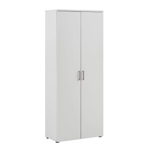 Lichtgrauer PROREGAL Aktenschrank Hippo mit 2 Flügeltüren und 5 Fächern.