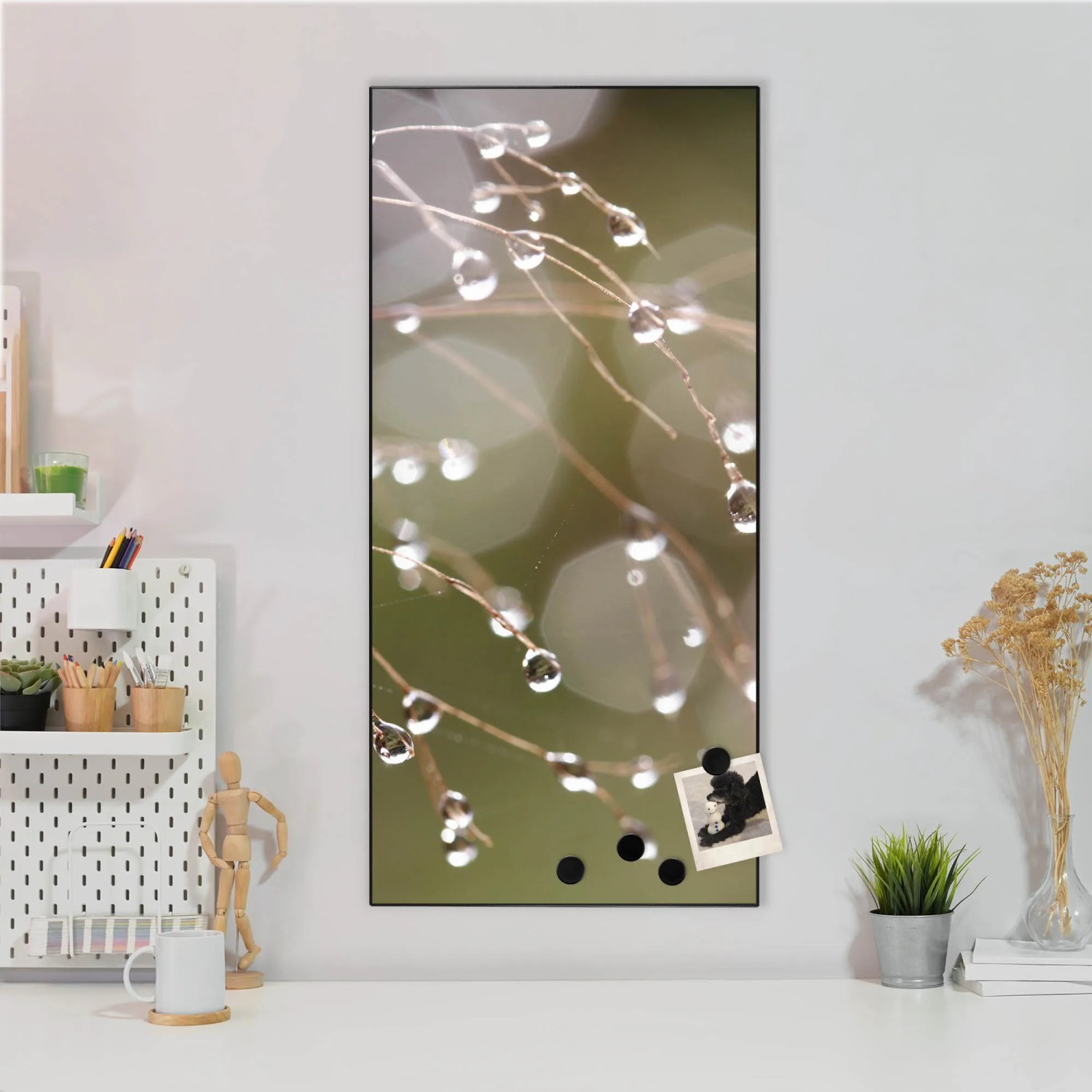Banjado Magnettafel 78 X 37 Cm – Motiv 'Eisentor', Inkl. 4 Magneten & Montageset | Magnetpinnwand Für Küche, Büro & Kinderzimmer