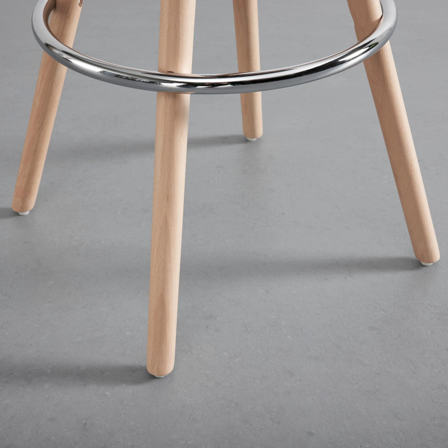 Bessagi Home Barhocker Nelo Grau Webstoff Gepolstert_4