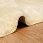 vidaXL Kunstschaffell Teppich Tafalla Creme 160 x 160 cm Polyester 42021510_5