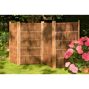 Noor Weiden Paravent, 180x240cm, flexibel einsetzbarer Sicht- und Windschutz für Garten und Terrasse.