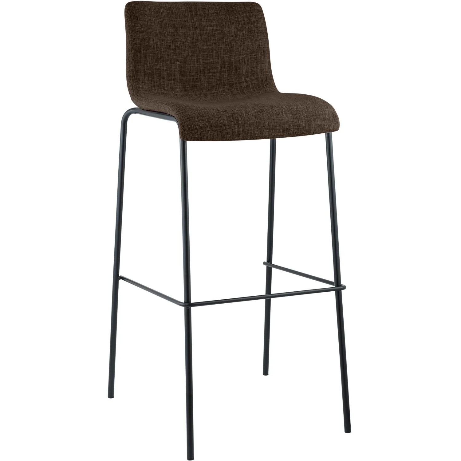 CLP Barhocker Hover Stoff Vierfußgestell Braun/Schwarz