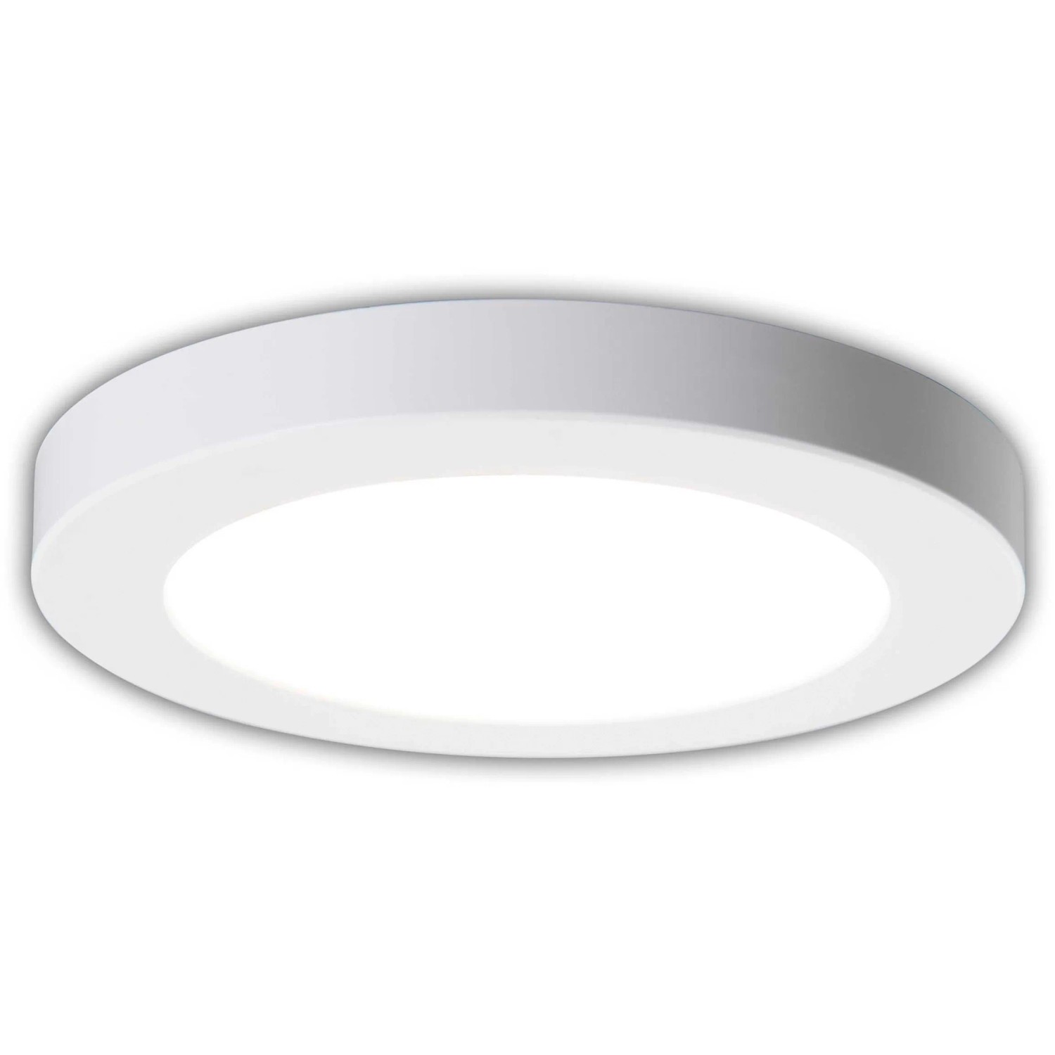 Weiße, runde LED-Deckenleuchte (17 cm) von Näve, geeignet für verschiedene Lichtfarben.