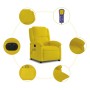 Gelber vidaXL Massagesessel elektrisch mit Vibrationsmassage und Fernbedienung.