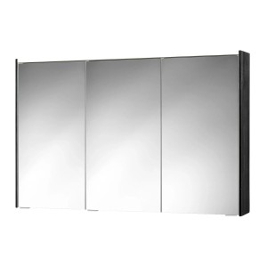 Sieper Spiegelschrank SPS-KHX 120, 120 cm breit, Holzdekor Dunkel, mit drei Spiegeltüren.