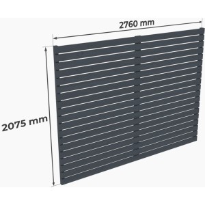 Holzbrüder Carport-Rückwand Ralf, Fichte, 207,5x276cm, anthrazitgrau, Zubehör für Carports