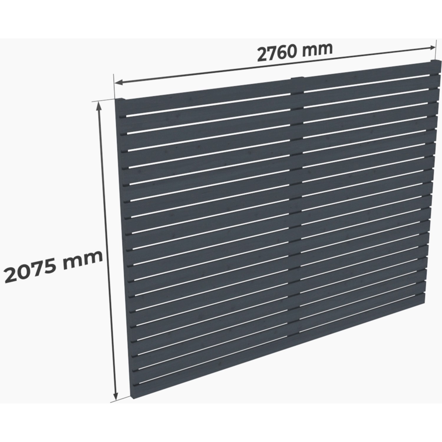 Holzbrüder Carport-Rückwand Ralf Fichte 207,5 cm x 276 cm Anthrazitgrau günstig online kaufen