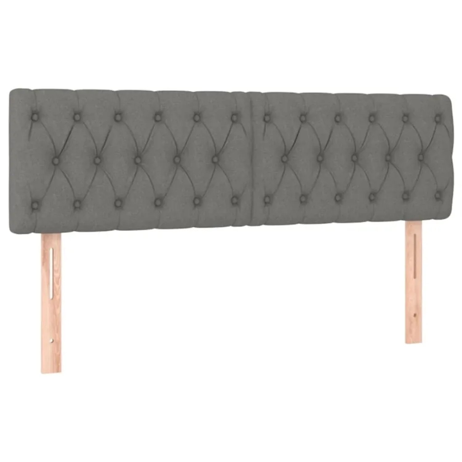 vidaXL Kopfteile 2 Stk Dunkelgrau 80x7x78/88 cm Stoff 346355