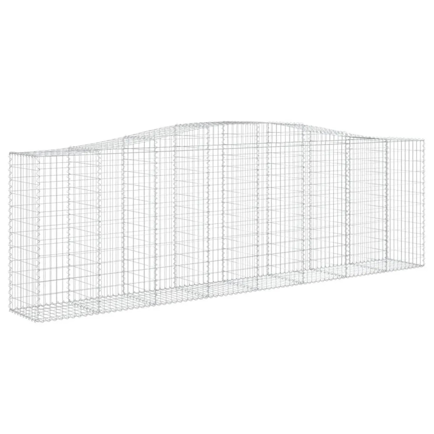 vidaXL Gabionen mit Hochbogen 10 Stk 400x50x120/140cm Verzinktes Eisen 3145977