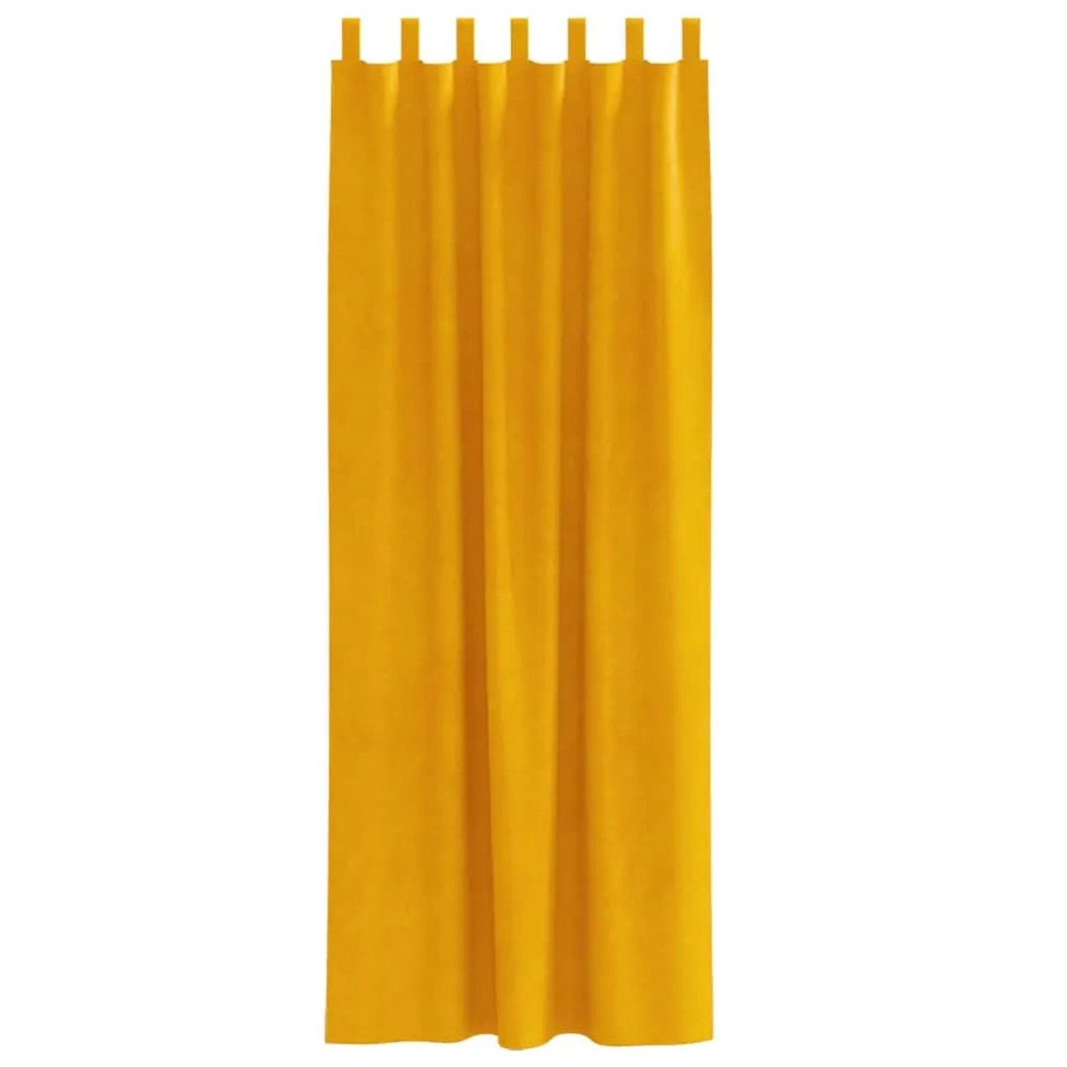 vidaXL Samtvorhänge Senfgelb 140 x 260 cm 2 Stk 4107282 kaufen bei OBI