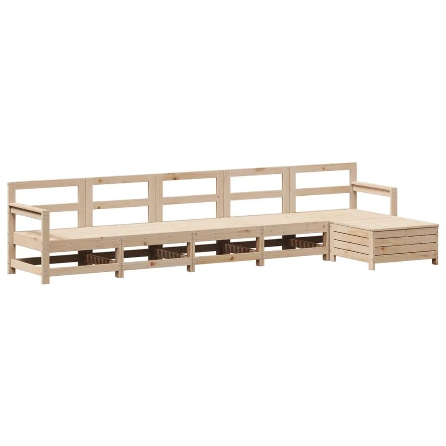 vidaXL 6 Tlg Garten-Sofagarnitur Massivholz Kiefer 3250860