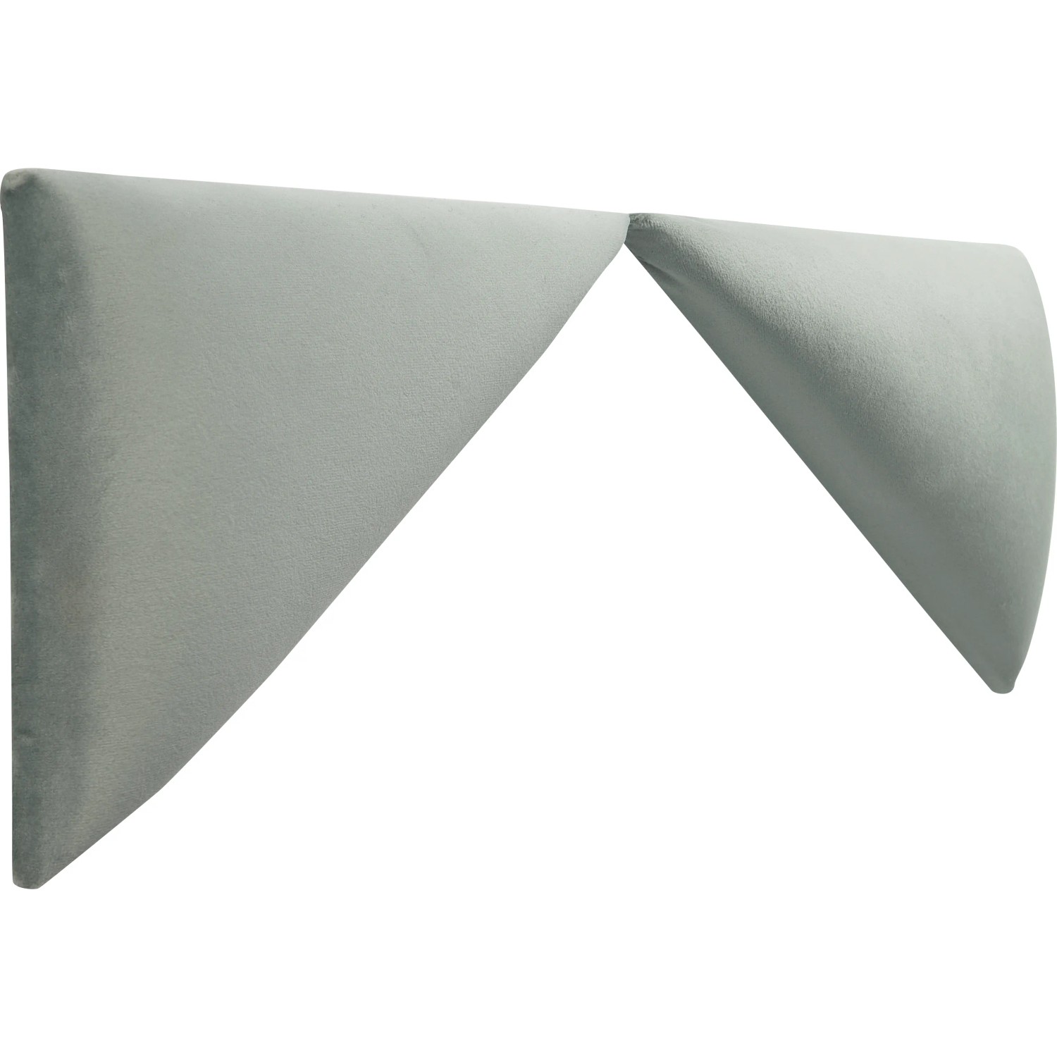Wandkissen Dreieck, 15x30 cm, Mint Samt, zur Wandgestaltung und Polsterung.