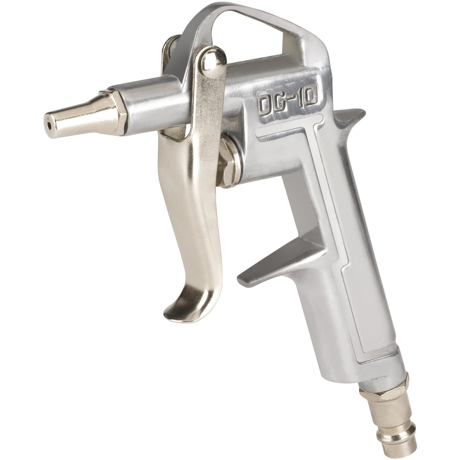 Ausblaspistole aus dem Einhell Druckluftzubehör-Set, 10-teilig.