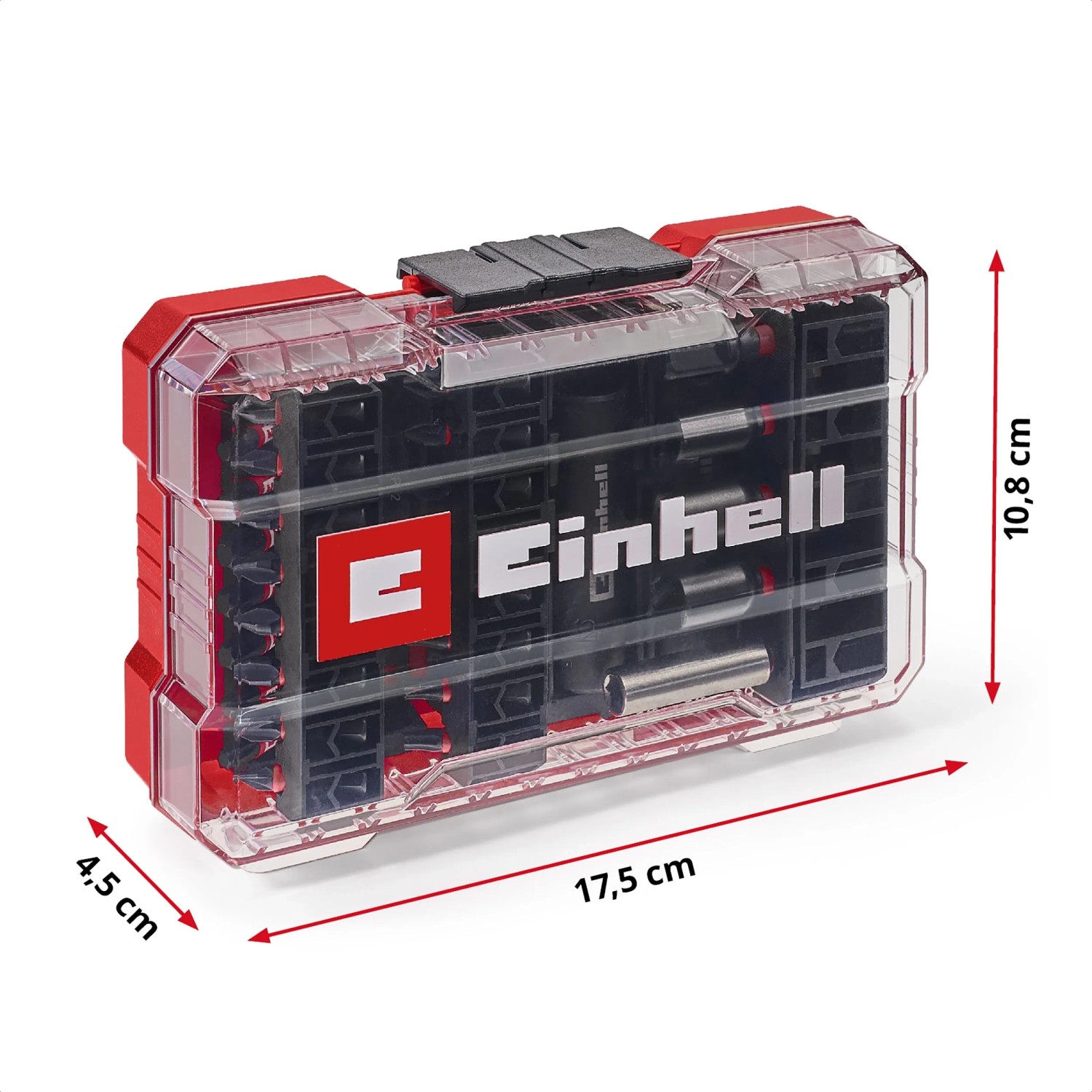 Einhell Impact Bit Steckschlüssel Set, 35-teilig im transparenten Koffer.